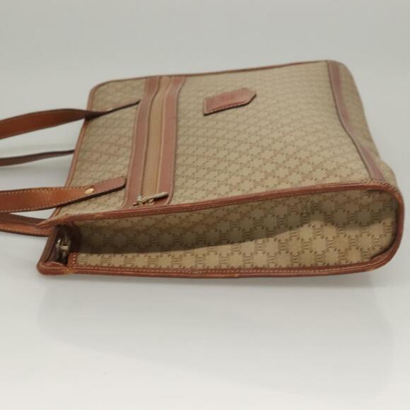 CELINE Macadam Canvas Tote Bag Beige Gold - Picture 5 of 13